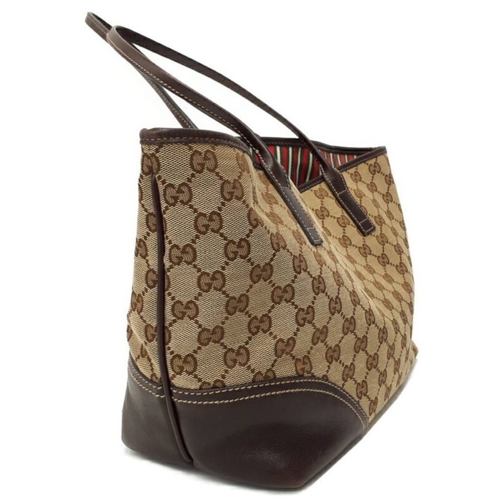 Gucci canvas Britt leather GG Tote mocha Canvas brown Bag monogram